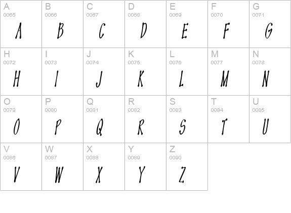 OMEGA Old Face uppercase A-Z preview