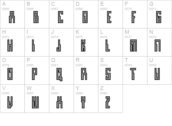 Omegamax uppercase A-Z preview