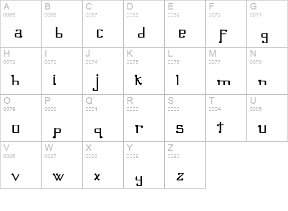 Omellons Medium uppercase A-Z preview
