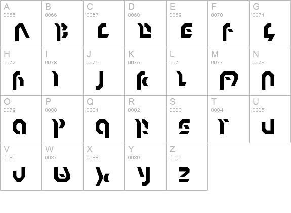 Omnicron Normal uppercase A-Z preview