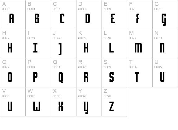 onakite Thin uppercase A-Z preview