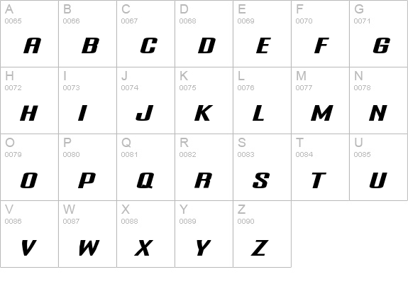 Onani uppercase A-Z preview