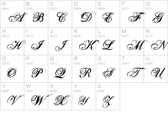 One Fell Swoop uppercase A-Z preview