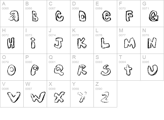 One Lousy Bottom uppercase A-Z preview