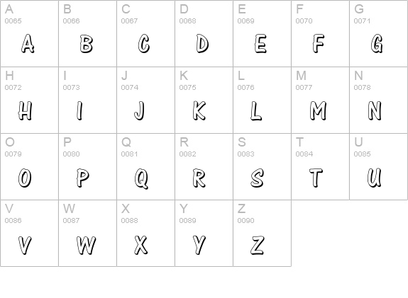 One Stroke Script Shaded Std uppercase A-Z preview