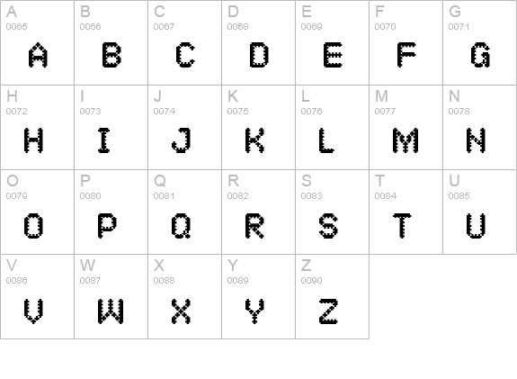 OneCross Bold uppercase A-Z preview