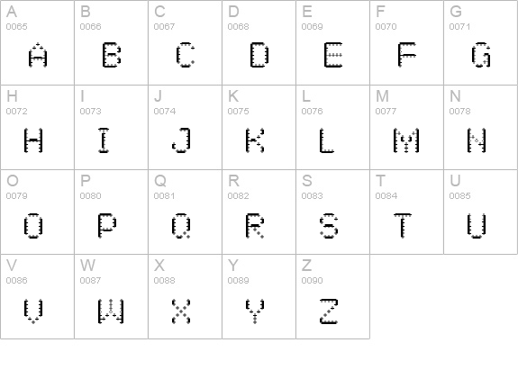 OneCross Light uppercase A-Z preview