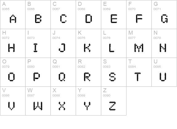 OneCross SemiBold uppercase A-Z preview