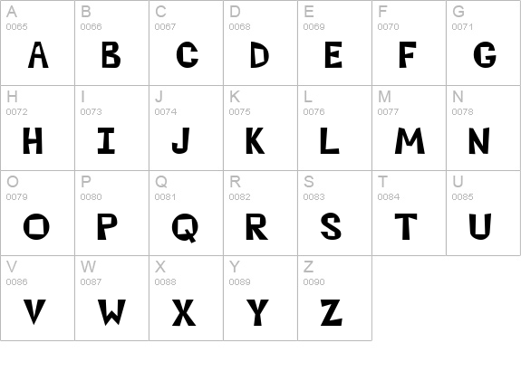 Onedin uppercase A-Z preview