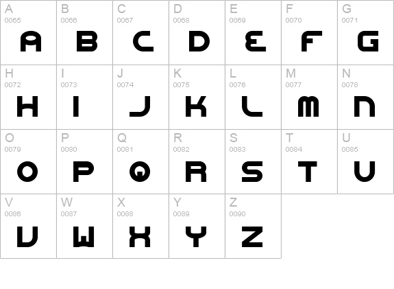 Oneworldonefuture ExtraBold uppercase A-Z preview