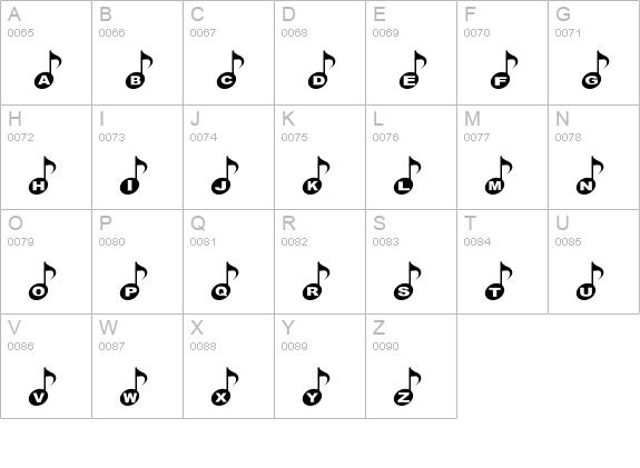 Onpu uppercase A-Z preview