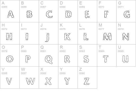 Ooky uppercase A-Z preview