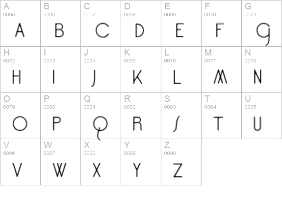 Opaque uppercase A-Z preview