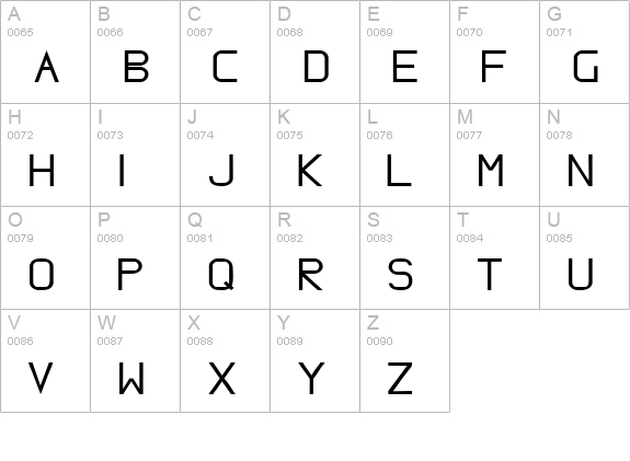 Opossum uppercase A-Z preview