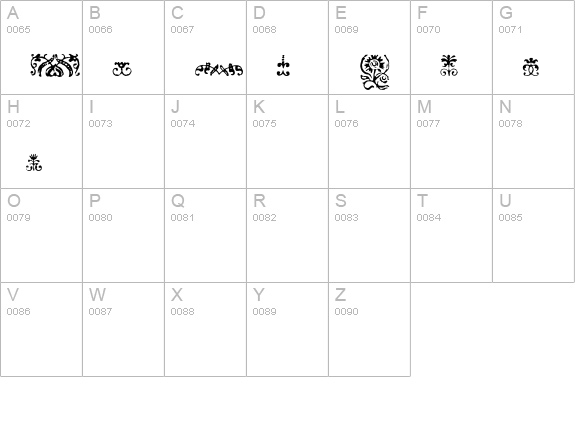 OpsmarcktBorders uppercase A-Z preview