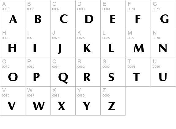 Optane ExtraBold uppercase A-Z preview