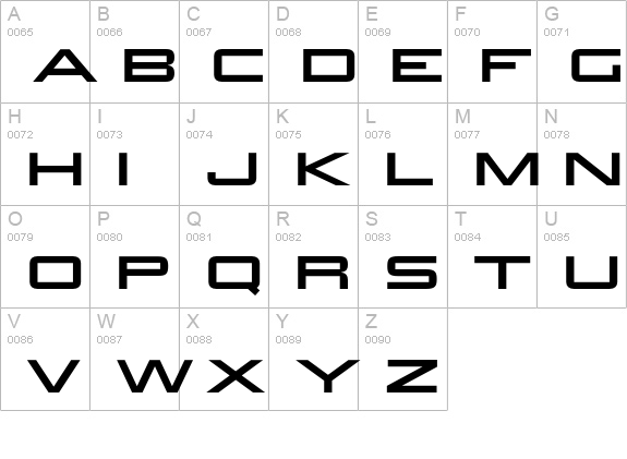 OPTIAggie-Solid uppercase A-Z preview
