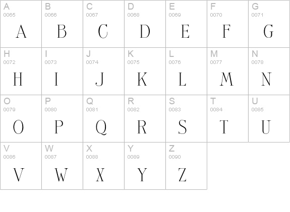 OPTIAmadeus-Solid uppercase A-Z preview