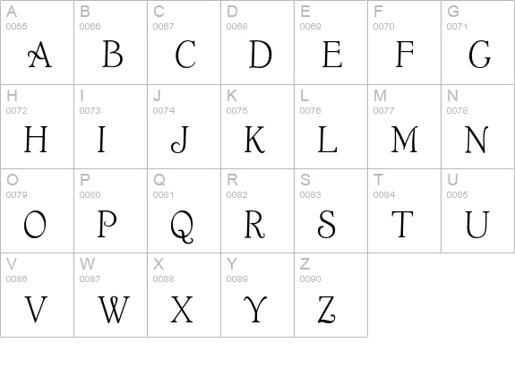 OPTIAnnouncement-Roman uppercase A-Z preview