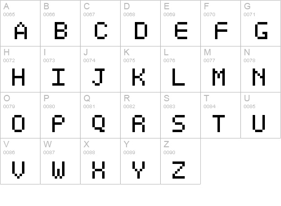 Optiate uppercase A-Z preview