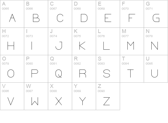 OPTICAL FIBER uppercase A-Z preview