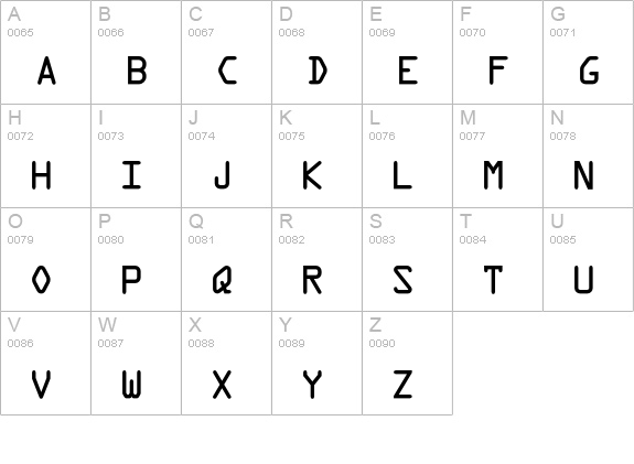 OpticalCode uppercase A-Z preview