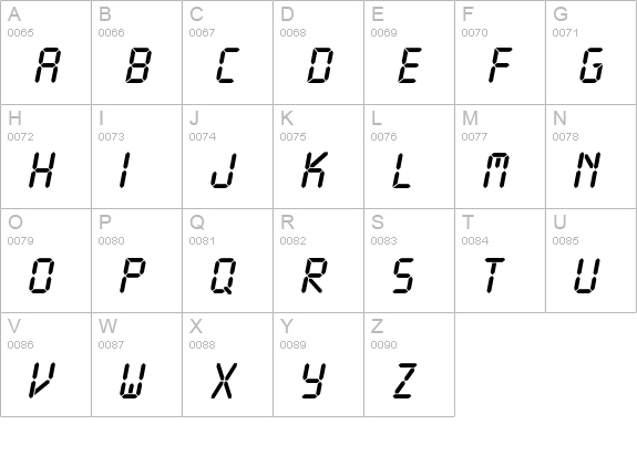 OPTICalculator uppercase A-Z preview