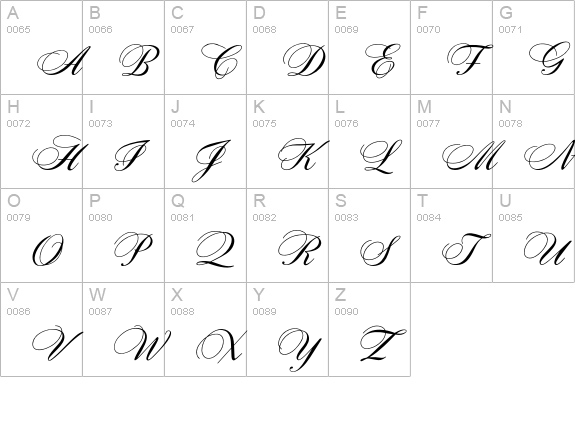 OPTICits uppercase A-Z preview