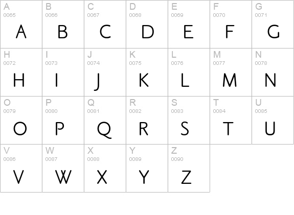 OPTICookeSans uppercase A-Z preview