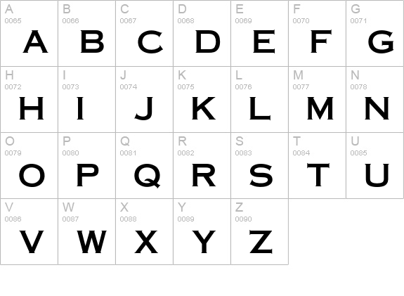 OPTICopperplate uppercase A-Z preview
