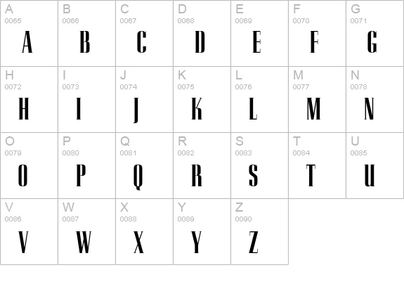 OPTICorvinus-Skyline uppercase A-Z preview