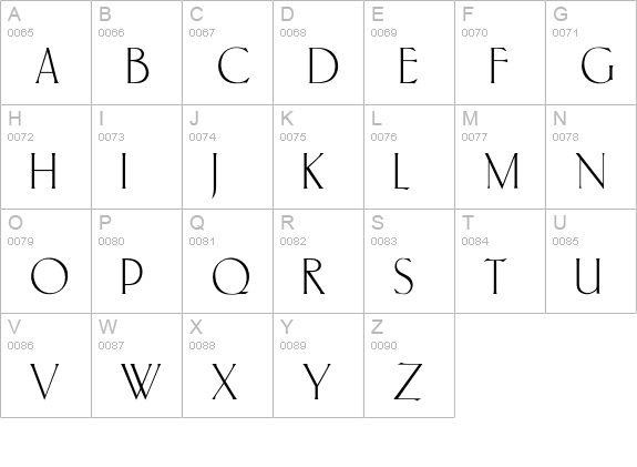 OPTICuento uppercase A-Z preview