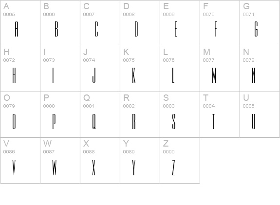 OPTIEmpirePro uppercase A-Z preview