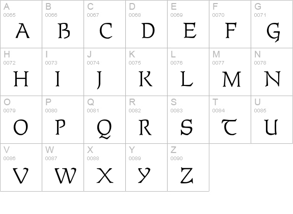 OPTIFurst uppercase A-Z preview