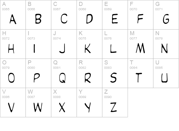 OPTIKartoon uppercase A-Z preview
