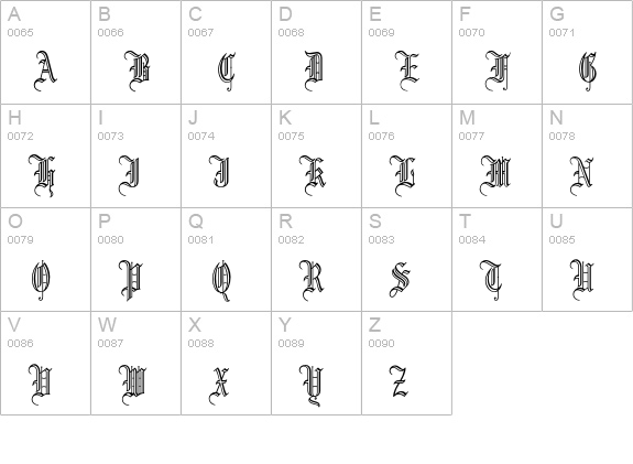 OPTILeonTextC uppercase A-Z preview