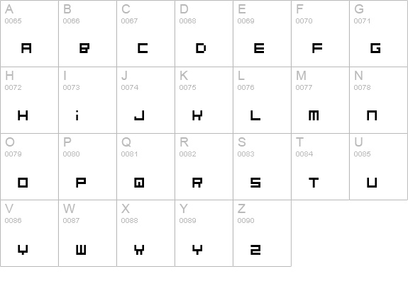 Optimal  uppercase A-Z preview