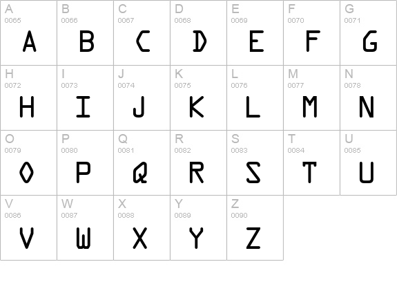 OPTIOpus uppercase A-Z preview