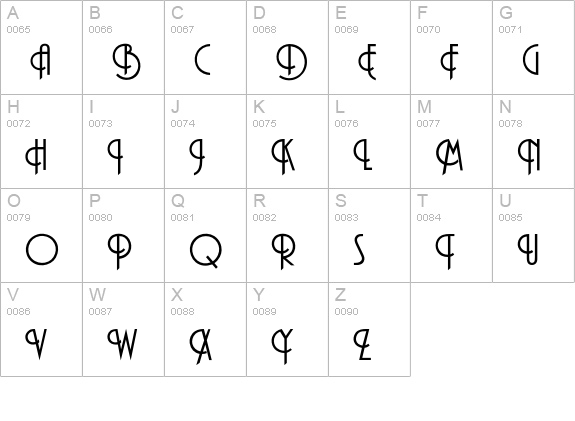 OPTIPashey uppercase A-Z preview