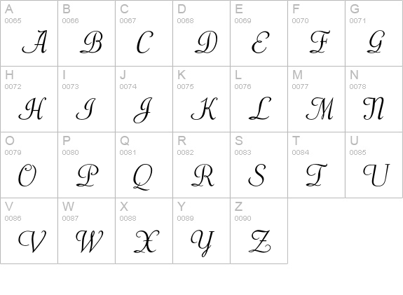 OPTIPiranesi-Italic uppercase A-Z preview
