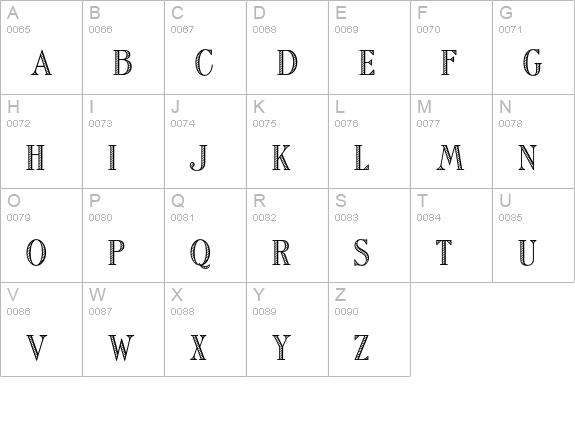 OPTIRomanC-Shaded uppercase A-Z preview