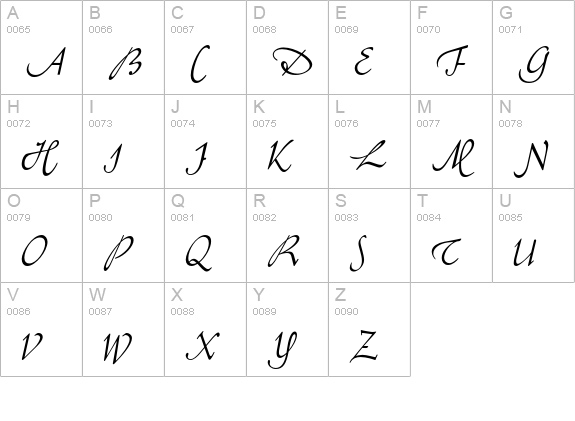 OPTISchneidler-Swash uppercase A-Z preview