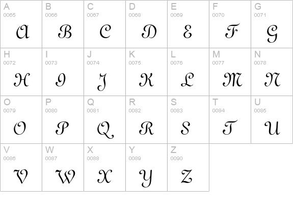 OPTITypoC-Upright uppercase A-Z preview