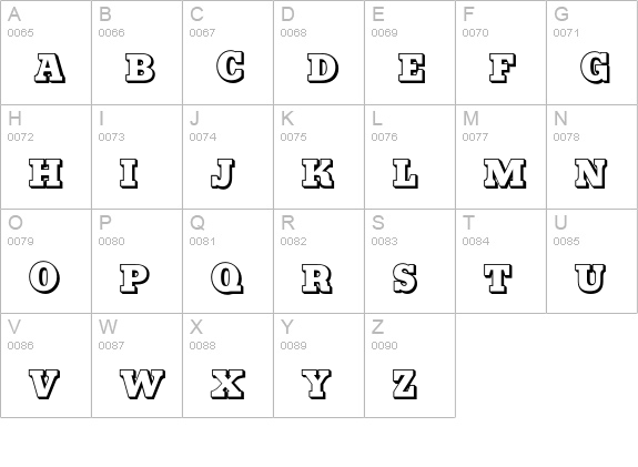 OPTIVatican uppercase A-Z preview