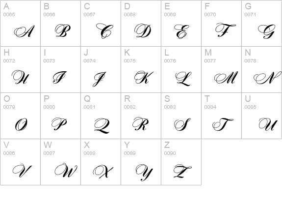 OPTIZither uppercase A-Z preview