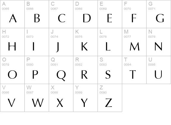 Opulent Regular uppercase A-Z preview