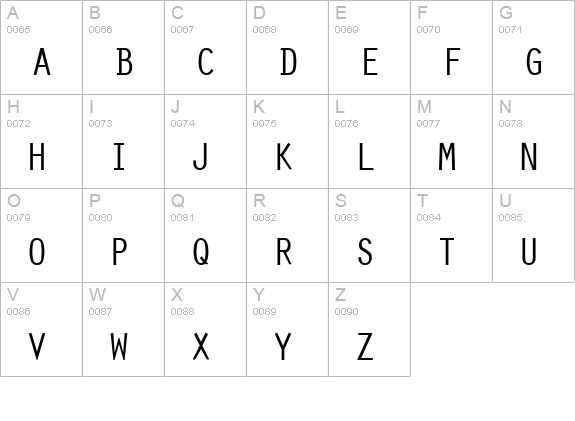 Oracle Regular uppercase A-Z preview