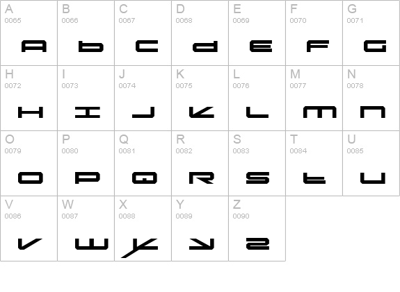 Oramac uppercase A-Z preview