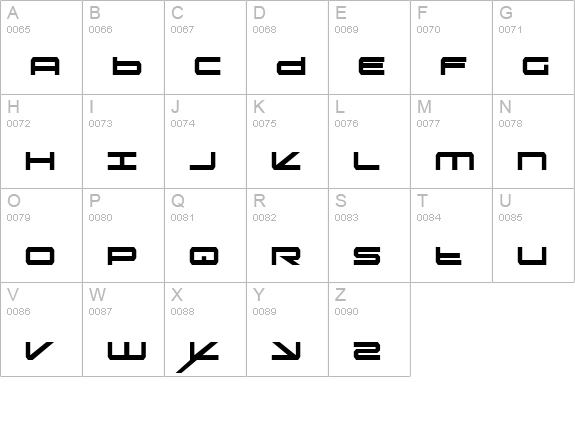 Oramac Condensed uppercase A-Z preview