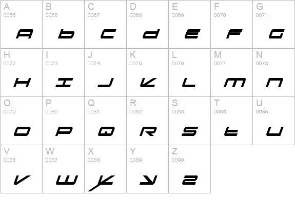 Oramac ItaliCon uppercase A-Z preview